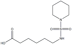 6-[(piperidine-1-sulfonyl)amino]hexanoic acid 结构式