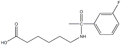 6-[1-(3-fluorophenyl)acetamido]hexanoic acid 化学構造式
