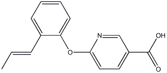 6-[2-(prop-1-en-1-yl)phenoxy]pyridine-3-carboxylic acid Struktur