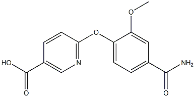 6-[4-(aminocarbonyl)-2-methoxyphenoxy]nicotinic acid,,结构式