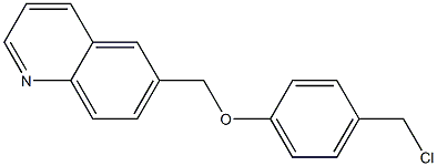 6-[4-(chloromethyl)phenoxymethyl]quinoline 结构式