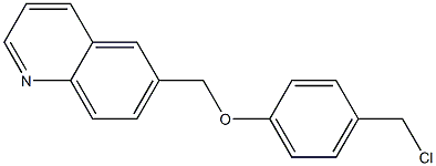 6-[4-(chloromethyl)phenoxymethyl]quinoline,,结构式