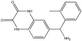 6-[amino(2-methylphenyl)methyl]-1,2,3,4-tetrahydroquinoxaline-2,3-dione Struktur