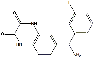 6-[amino(3-iodophenyl)methyl]-1,2,3,4-tetrahydroquinoxaline-2,3-dione Struktur
