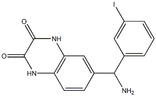 6-[amino(3-iodophenyl)methyl]-1,2,3,4-tetrahydroquinoxaline-2,3-dione,,结构式