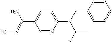 6-[benzyl(isopropyl)amino]-N'-hydroxypyridine-3-carboximidamide,,结构式