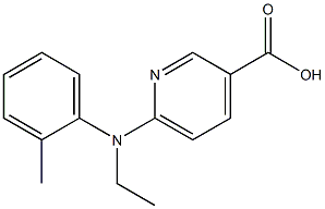 6-[ethyl(2-methylphenyl)amino]pyridine-3-carboxylic acid Struktur