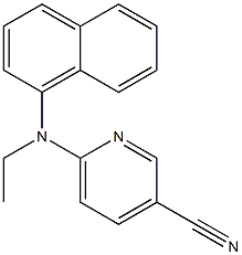 6-[ethyl(naphthalen-1-yl)amino]pyridine-3-carbonitrile 化学構造式