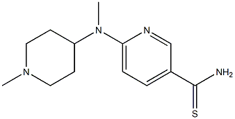 6-[methyl(1-methylpiperidin-4-yl)amino]pyridine-3-carbothioamide 化学構造式