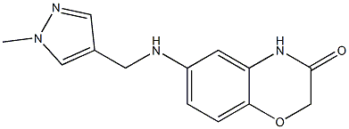 6-{[(1-methyl-1H-pyrazol-4-yl)methyl]amino}-3,4-dihydro-2H-1,4-benzoxazin-3-one Struktur