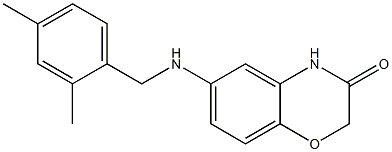 6-{[(2,4-dimethylphenyl)methyl]amino}-3,4-dihydro-2H-1,4-benzoxazin-3-one