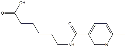6-{[(6-methylpyridin-3-yl)carbonyl]amino}hexanoic acid Struktur