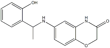6-{[1-(2-hydroxyphenyl)ethyl]amino}-3,4-dihydro-2H-1,4-benzoxazin-3-one Structure