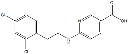 6-{[2-(2,4-dichlorophenyl)ethyl]amino}pyridine-3-carboxylic acid Structure