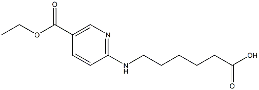 6-{[5-(ethoxycarbonyl)pyridin-2-yl]amino}hexanoic acid 化学構造式