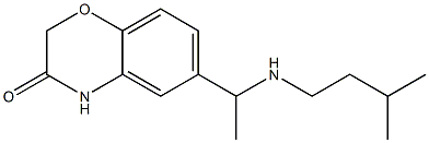 6-{1-[(3-methylbutyl)amino]ethyl}-3,4-dihydro-2H-1,4-benzoxazin-3-one Structure