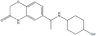 6-{1-[(4-hydroxycyclohexyl)amino]ethyl}-3,4-dihydro-2H-1,4-benzoxazin-3-one,,结构式