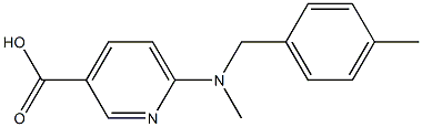 6-{methyl[(4-methylphenyl)methyl]amino}pyridine-3-carboxylic acid Struktur