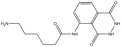 6-amino-N-(1,4-dioxo-1,2,3,4-tetrahydrophthalazin-5-yl)hexanamide Struktur