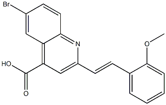 6-bromo-2-[(E)-2-(2-methoxyphenyl)vinyl]quinoline-4-carboxylic acid Structure