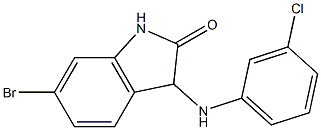 6-bromo-3-[(3-chlorophenyl)amino]-2,3-dihydro-1H-indol-2-one Structure