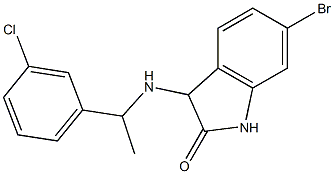 6-bromo-3-{[1-(3-chlorophenyl)ethyl]amino}-2,3-dihydro-1H-indol-2-one Structure