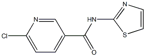 6-chloro-N-(1,3-thiazol-2-yl)pyridine-3-carboxamide 化学構造式