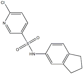 6-chloro-N-(2,3-dihydro-1H-inden-5-yl)pyridine-3-sulfonamide|