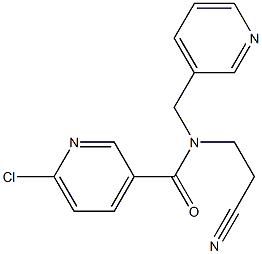 6-chloro-N-(2-cyanoethyl)-N-(pyridin-3-ylmethyl)pyridine-3-carboxamide