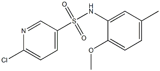  6-chloro-N-(2-methoxy-5-methylphenyl)pyridine-3-sulfonamide