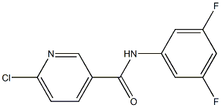 6-chloro-N-(3,5-difluorophenyl)pyridine-3-carboxamide 结构式