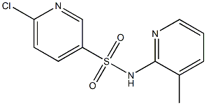 6-chloro-N-(3-methylpyridin-2-yl)pyridine-3-sulfonamide 化学構造式