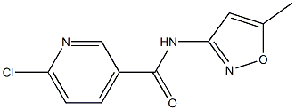 6-chloro-N-(5-methyl-1,2-oxazol-3-yl)pyridine-3-carboxamide,,结构式