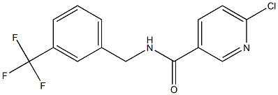 6-chloro-N-{[3-(trifluoromethyl)phenyl]methyl}pyridine-3-carboxamide 结构式