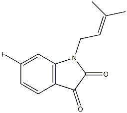 6-fluoro-1-(3-methylbut-2-en-1-yl)-2,3-dihydro-1H-indole-2,3-dione Structure