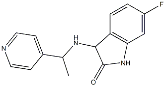 6-fluoro-3-{[1-(pyridin-4-yl)ethyl]amino}-2,3-dihydro-1H-indol-2-one,,结构式