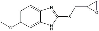 6-methoxy-2-[(oxiran-2-ylmethyl)sulfanyl]-1H-1,3-benzodiazole,,结构式