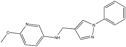 6-methoxy-N-[(1-phenyl-1H-pyrazol-4-yl)methyl]pyridin-3-amine Struktur