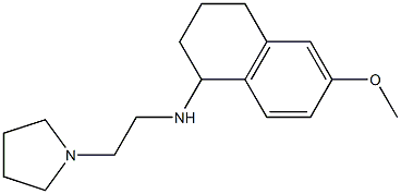 6-methoxy-N-[2-(pyrrolidin-1-yl)ethyl]-1,2,3,4-tetrahydronaphthalen-1-amine 化学構造式