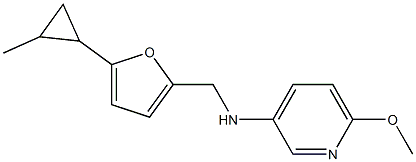  6-methoxy-N-{[5-(2-methylcyclopropyl)furan-2-yl]methyl}pyridin-3-amine