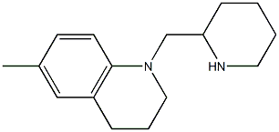 6-methyl-1-(piperidin-2-ylmethyl)-1,2,3,4-tetrahydroquinoline Struktur