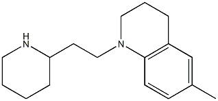 6-methyl-1-[2-(piperidin-2-yl)ethyl]-1,2,3,4-tetrahydroquinoline Struktur