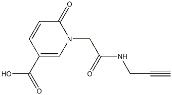 6-oxo-1-[(prop-2-yn-1-ylcarbamoyl)methyl]-1,6-dihydropyridine-3-carboxylic acid Structure