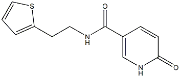 6-oxo-N-[2-(thiophen-2-yl)ethyl]-1,6-dihydropyridine-3-carboxamide 结构式