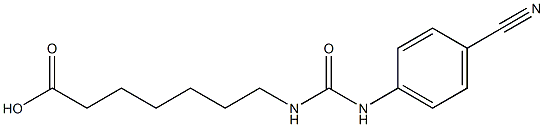 7-({[(4-cyanophenyl)amino]carbonyl}amino)heptanoic acid Struktur