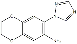 7-(1H-1,2,4-triazol-1-yl)-2,3-dihydro-1,4-benzodioxin-6-amine Struktur
