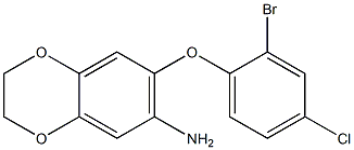 7-(2-bromo-4-chlorophenoxy)-2,3-dihydro-1,4-benzodioxin-6-amine Structure