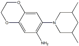 7-(3,5-dimethylpiperidin-1-yl)-2,3-dihydro-1,4-benzodioxin-6-amine Structure