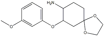 7-(3-methoxyphenoxy)-1,4-dioxaspiro[4.5]dec-8-ylamine Structure