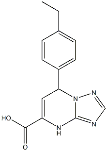 7-(4-ethylphenyl)-4H,7H-[1,2,4]triazolo[1,5-a]pyrimidine-5-carboxylic acid 化学構造式